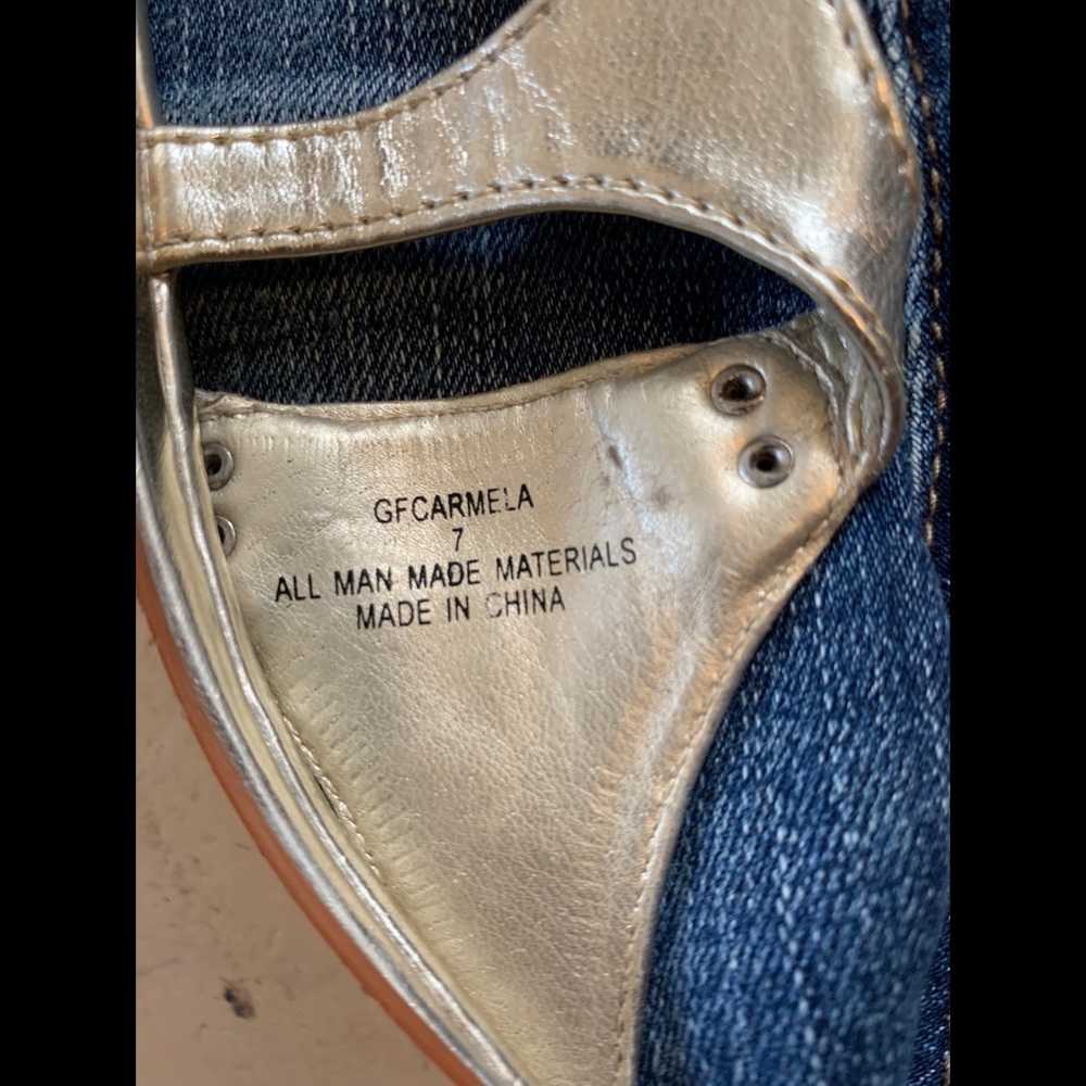 COPY - Guess Women’s Gold Metallic Sandals - Picture 6 of 7